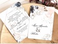 Invitatie de nunta navy rose