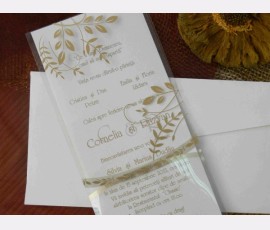 Promotie Invitatie cu frunze cod 70743