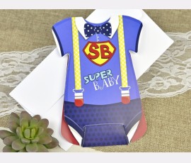 Invitatie de botez super bebe - Cod 15609