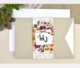 Invitatie de nunta cu flori
