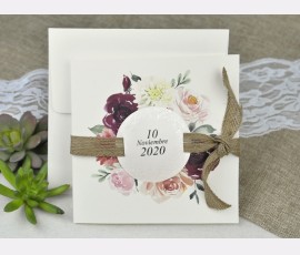 Invitatie de nunta cu flori