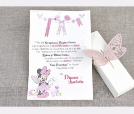 Invitatie de botez Zana Minnie - Cod 15708