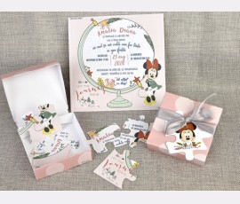 Invitatie de botez Puzzle Minnie - Cod 15711