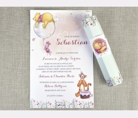 Invitatie de botez Papirus Winnie - Cod 15712