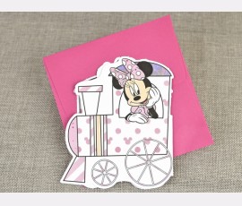 Invitatie de botez Trenulet Minnie