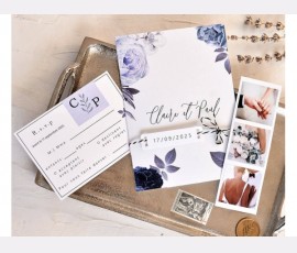 Invitatie Luxury Dusty Blue