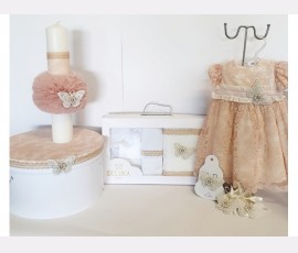 Set complet botez Georgia Peach