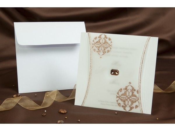 Invitatie eleganta cu accesoriu