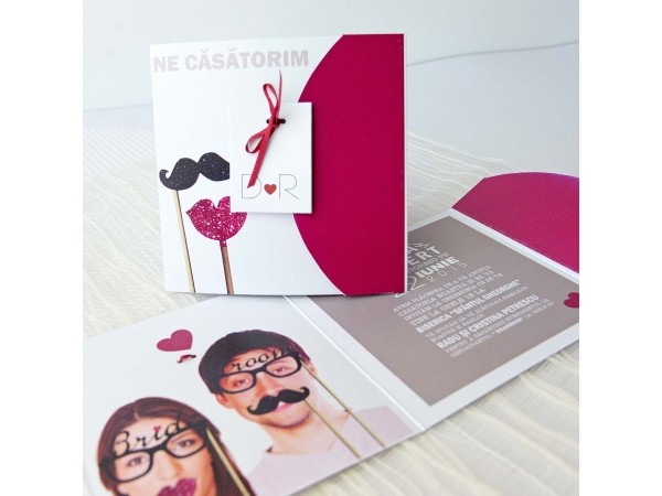 Invitatie comica Bride & Groom