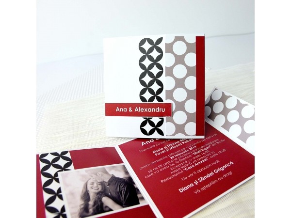 Invitatie cu model geometric