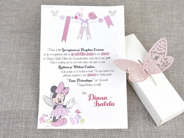 Invitatie de botez Zana Minnie