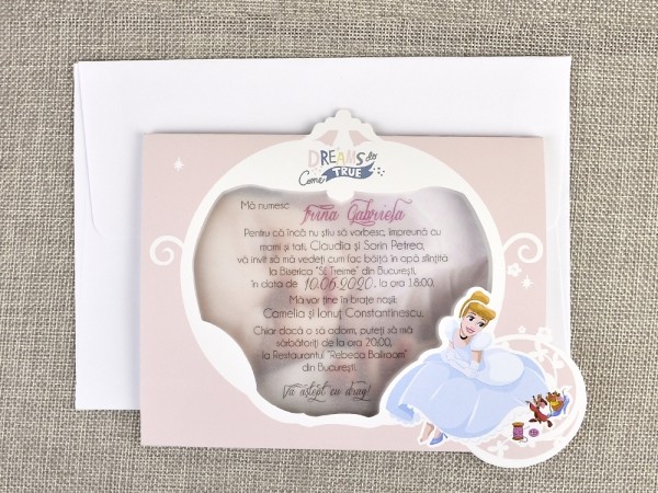 Invitatie de botez Cenusareasa