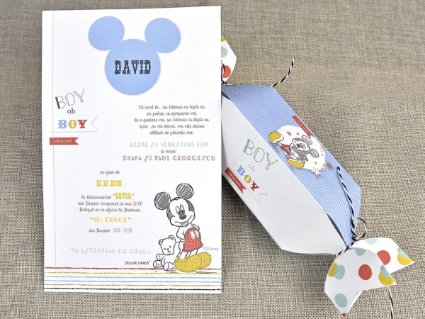 Invitatie de botez Candy Mickey