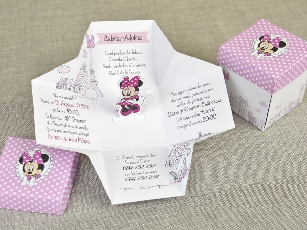 Invitatie de botez Cutie Minnie