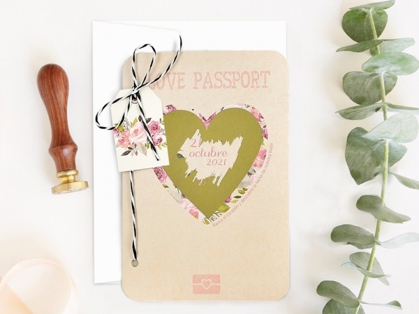 Invitatie de nunta Love Passport