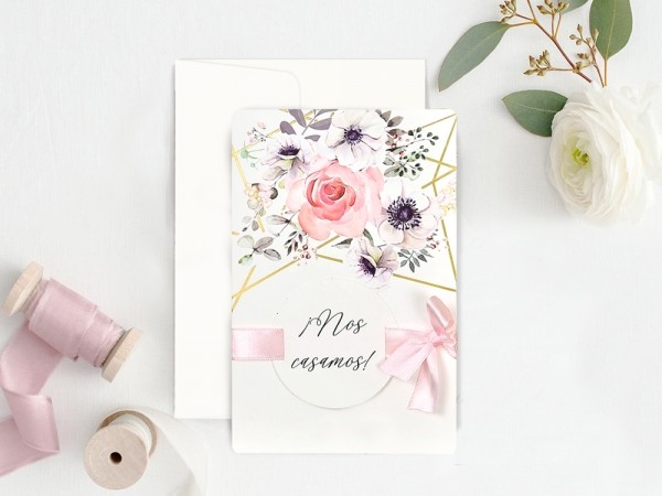 Invitatie de nunta motive florale