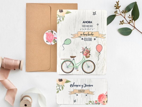 Invitatie de nunta Bicicleta 39737