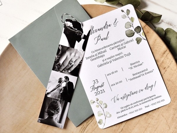 Invitatie de nunta Greenery Love