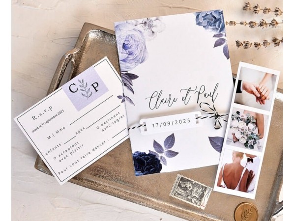 Invitatie Luxury Dusty Blue