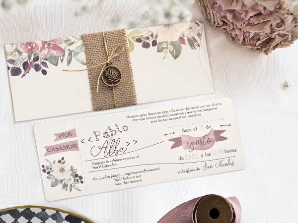 Invitatie de nunta rustica 39805