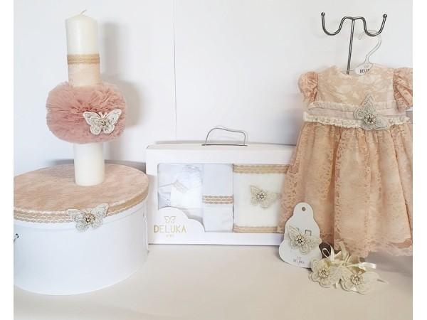 Set complet botez Georgia Peach