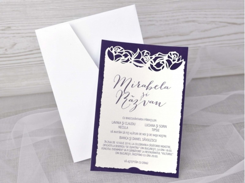 Invitatie De Nunta Catifea 39348 Deluxe Cards