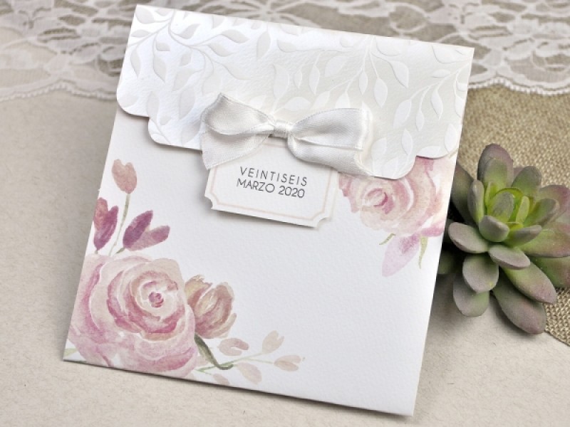 Invitatie De Nunta Cu Flori Acuarela 39623 Deluxe Cards