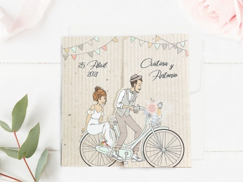 Invitatie De Nunta Bicicleta 39714 Deluxe Cards